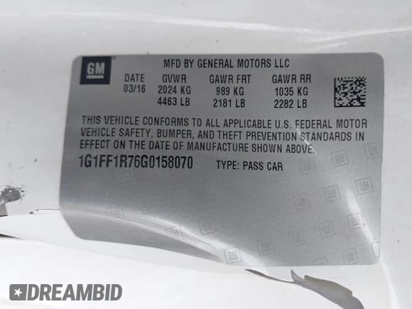 ✅ 2016 Chevrolet Camaro 1SS • VIN: 1G1FF1R76G0158070 • Лот: 43653319. Опубликован ранее на IAAI с пробегом 83 254 миль. Бесплатный доступ к архиву аукционных продаж из США и подробный отчёт об истории автомобиля на DreamBid. Изображение 9.