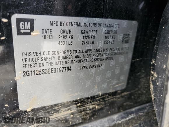 ✅ 2014 Chevrolet Impala LT • VIN: 2G1125S38E9197704 • Лот: 65123424. Опубликован ранее на Copart с пробегом 111 929 миль. Бесплатный доступ к архиву аукционных продаж из США и подробный отчёт об истории автомобиля на DreamBid. Изображение 12.