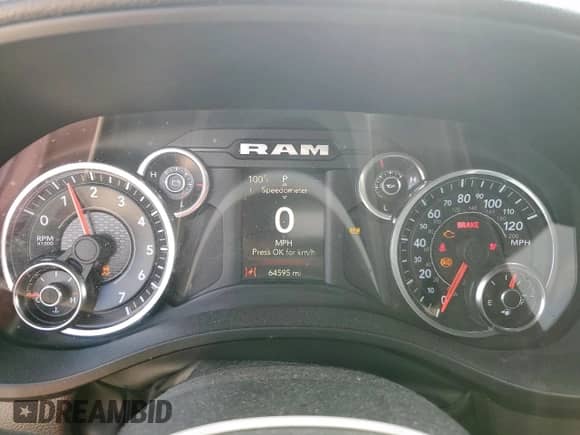 2023 Ram 1500 Tradesman z VIN 1C6RRENTXPN573635, wystawiony jako Copart lot #70497975 z przebiegiem 64 595 mil mil oraz Szkoda całkowita • Salvage title. Historia ofert i sprzedaży dostępna na DreamBid. Obrazek 9.