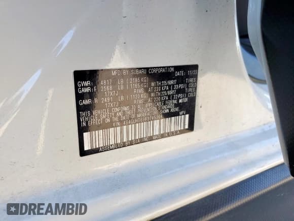 ✅ 2024 Subaru Crosstrek Wilderness • VIN: 4S4GUHT69R3745368 • Lot: 85308765. Wystawiony na Copart z przebiegiem 9 837 mil. Bezpłatny archiwum sprzedaży aukcyjnych z USA i szczegółowy raport historii pojazdu na DreamBid. Zdjęcie 13.