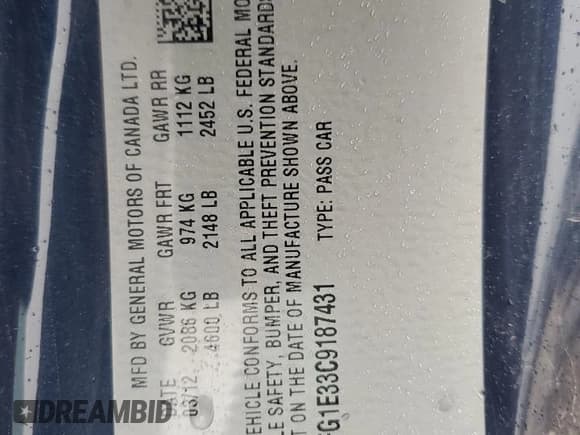 ✅ 2012 Chevrolet Camaro 2LT • VIN: 2G1FG1E33C9187431 • Lot: 50382355. Listed on Copart with 143,012 mi. Free auction sales archive from the USA and detailed vehicle history report at DreamBid. Image 12.