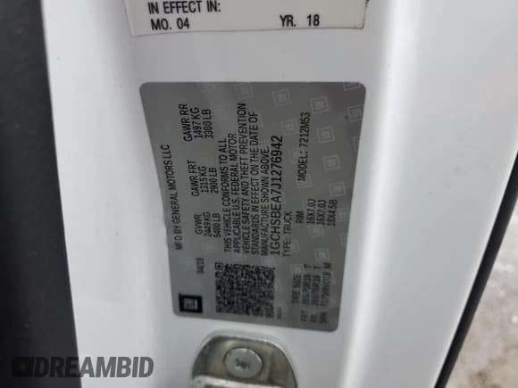 ✅ 2018 Chevrolet Colorado 2WD Work Truck • VIN: 1GCHSBEA7J1276942 • Lot: 92247665. Listed on Copart with 159,756 mi. Free auction sales archive from the USA and detailed vehicle history report at DreamBid. Image 12.