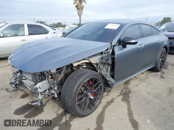 ✅ 2022 Mercedes-Benz AMG GT 53 • VIN: W1K7X6BBXNA050620 • Lot: 41646583. Listed on IAAI with 16,002 mi. Free auction sales archive from the USA and detailed vehicle history report at DreamBid. Image 2.