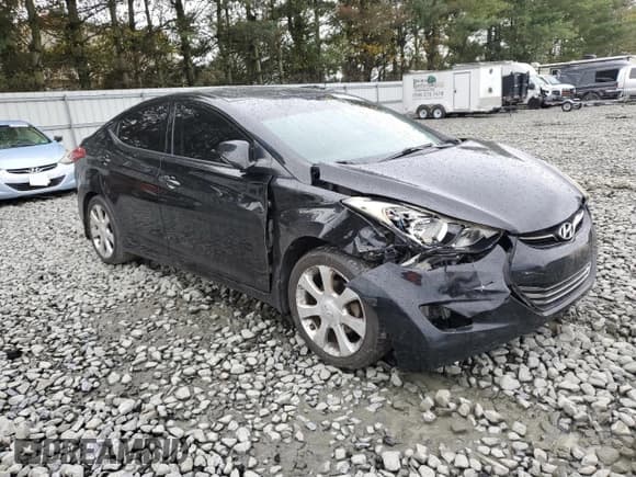 ✅ 2013 Hyundai Elantra Limited • VIN: KMHDH4AE5DU967175 • Lot: 85547105. Listed on Copart with 160,437 mi. Free auction sales archive from the USA and detailed vehicle history report at DreamBid. Image 4.