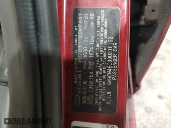 ✅ 2009 Hyundai Accent Auto GLS • VIN: KMHCN46C39U316162 • Лот: 46490435. Опубликован ранее на Copart с пробегом 129 928 миль. Бесплатный доступ к архиву аукционных продаж из США и подробный отчёт об истории автомобиля на DreamBid. Изображение 12.