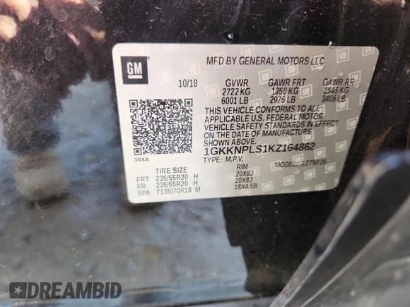 ✅ 2019 GMC Acadia Denali • VIN: 1GKKNPLS1KZ164862 • Лот: 90797485. Опубликован ранее на Copart с пробегом 61 398 миль. Бесплатный доступ к архиву аукционных продаж из США и подробный отчёт об истории автомобиля на DreamBid. Изображение 14.