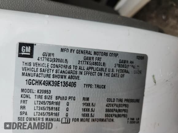 ✅ 2009 Chevrolet Silverado 2500HD Work Truck • VIN: 1GCHK49K39E136406 • Лот: 89884625. Опубликован ранее на Copart с пробегом 164 953 миль. Бесплатный доступ к архиву аукционных продаж из США и подробный отчёт об истории автомобиля на DreamBid. Изображение 12.