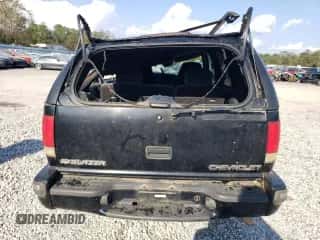 1999 Chevrolet Blazer LS with VIN 1GNCS13W7X2162386, listed as a Copart auction lot 75060354 with 190,289 mi miles and Salvage title. Bid and sale history available at DreamBid. Image 6.