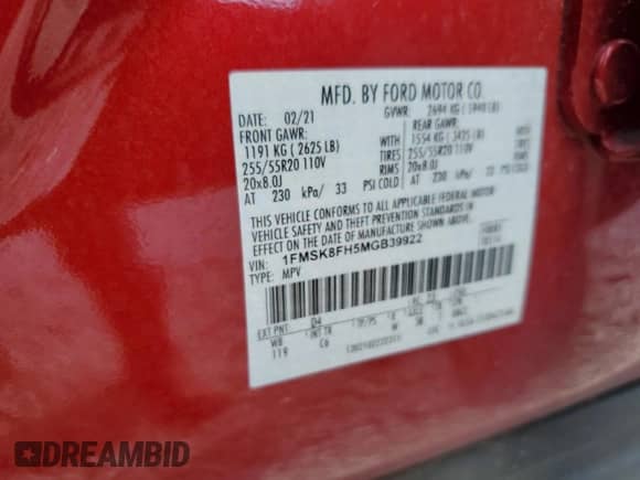 2021 Ford Explorer Limited с VIN 1FMSK8FH5MGB39922, выставлен на аукционе Copart как лот 82151625 с пробегом 85 866 миль миль и Списание • Salvage title. История ставок и продаж доступна на DreamBid. Изображение 13.