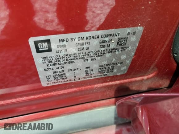 ✅ 2020 Buick Encore GX Essence • VIN: KL4MMFS24LB126825 • Lot: 70926104. Wystawiony na Copart z przebiegiem 44 135 mil. Bezpłatny archiwum sprzedaży aukcyjnych z USA i szczegółowy raport historii pojazdu na DreamBid. Zdjęcie 15.