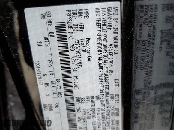 ✅ 2015 Ford Focus Electric • VIN: 1FADP3R41FL232463 • Lot: 51962274. Listed on Copart with 83,379 mi. Free auction sales archive from the USA and detailed vehicle history report at DreamBid. Image 12.