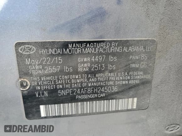 ✅ 2015 Hyundai Sonata SE • VIN: 5NPE24AF8FH245036 • Лот: 70535115. Опубликован ранее на Copart с пробегом 373 457 миль. Бесплатный доступ к архиву аукционных продаж из США и подробный отчёт об истории автомобиля на DreamBid. Изображение 12.