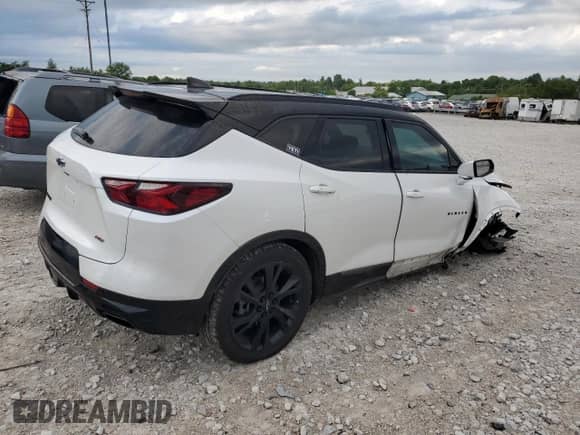 2022 Chevrolet Blazer RS with VIN 3GNKBERS5NS124390, listed as a Copart auction lot 65406414 with 60,543 mi miles and Salvage title. Bid and sale history available at DreamBid. Image 3.