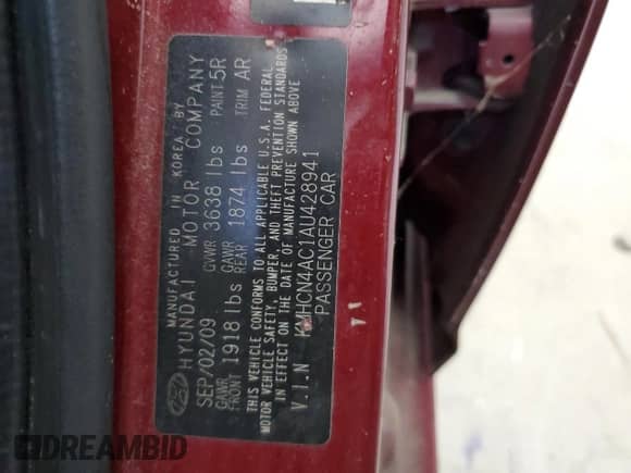 2010 Hyundai Accent GLS с VIN KMHCN4AC1AU428941, выставлен на аукционе Copart как лот 71442124 с пробегом 127 104 миль миль и Чистый • Clean title. История ставок и продаж доступна на DreamBid. Изображение 12.