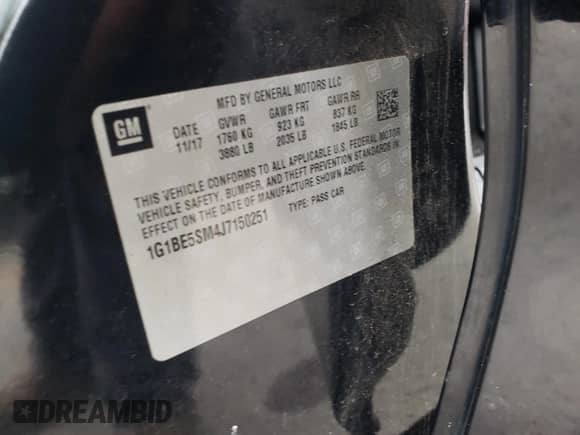 2018 Chevrolet Cruze LT with VIN 1G1BE5SM4J7150251, listed as a Copart auction lot 82232245 with 158,830 mi miles and Salvage title. Bid and sale history available at DreamBid. Image 12.