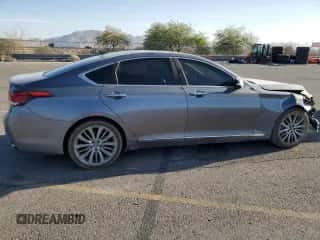 2015 Hyundai Genesis 5.0L z VIN KMHGN4JF4FU016533, wystawiony jako Copart lot #78250604 z przebiegiem 98 239 mil mil oraz Szkoda całkowita • Salvage title. Historia ofert i sprzedaży dostępna na DreamBid. Obrazek 3.
