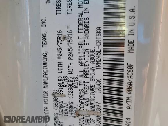 ✅ 2018 Toyota Tacoma SR • VIN: 5TFSX5EN9JX062897 • Lot: 70938605. Wystawiony na Copart z przebiegiem 73 189 mil. Bezpłatny archiwum sprzedaży aukcyjnych z USA i szczegółowy raport historii pojazdu na DreamBid. Zdjęcie 12.