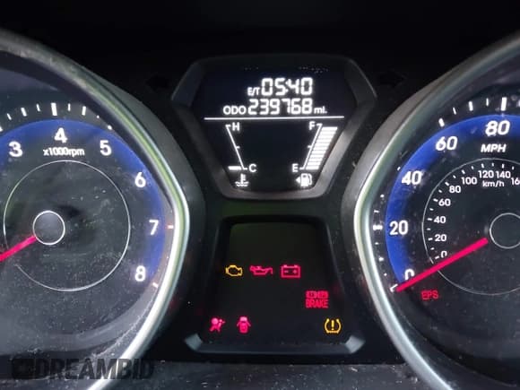 ✅ 2012 Hyundai Elantra Limited • VIN: 5NPDH4AE7CH098866 • Lot: 43615047. Listed on IAAI with 239,768 mi. Free auction sales archive from the USA and detailed vehicle history report at DreamBid. Image 7.