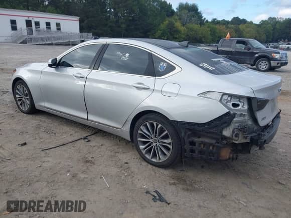 2016 Hyundai Genesis 3.8L z VIN KMHGN4JEXGU138838, wystawiony jako IAAI lot #43225162 z przebiegiem 246 746 mil mil oraz . Historia ofert i sprzedaży dostępna na DreamBid. Obrazek 3.