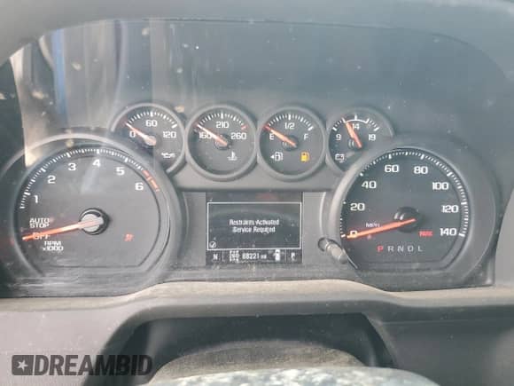 2022 Chevrolet Silverado 1500 Custom Trail Boss with VIN 3GCPDCED8NG613826, listed as a Copart auction lot 60662685 with 88,221 mi miles and Non repairable. Bid and sale history available at DreamBid. Image 9.