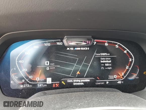 ✅ 2020 BMW X5 M50i • VIN: 5UXJU4C00LLE45435 • Лот: 63341715. Опубликован ранее на Copart с пробегом 51 075 миль. Бесплатный доступ к архиву аукционных продаж из США и подробный отчёт об истории автомобиля на DreamBid. Изображение 9.