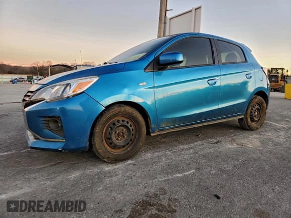 ✅ 2021 Mitsubishi Mirage ES • VIN: ML32AUHJ9MH010191 • Лот: 94847675. Опубликован ранее на Copart с пробегом 107 438 миль. Бесплатный доступ к архиву аукционных продаж из США и подробный отчёт об истории автомобиля на DreamBid. Изображение 1.