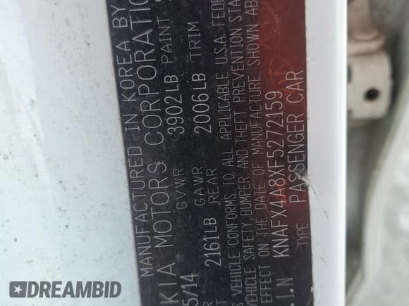 ✅ 2015 Kia Forte EX • VIN: KNAFX4A8XF5272159 • Лот: 84796575. Опубликован ранее на Copart с пробегом 134 598 миль. Бесплатный доступ к архиву аукционных продаж из США и подробный отчёт об истории автомобиля на DreamBid. Изображение 12.