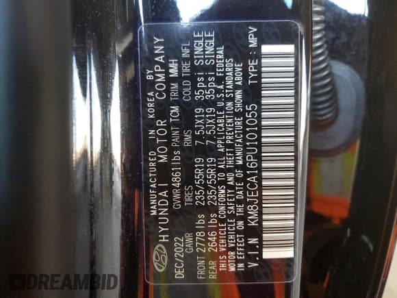 ✅ 2023 Hyundai Tucson Limited • VIN: KM8JECA16PU101055 • Lot: 74930904. Wystawiony na Copart z przebiegiem 35 758 mil. Bezpłatny archiwum sprzedaży aukcyjnych z USA i szczegółowy raport historii pojazdu na DreamBid. Zdjęcie 13.