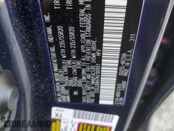 ✅ 2022 Toyota Highlander XSE • VIN: 5TDJZRBH7NS180891 • Lot: 83933305. Listed on Copart with 45,134 mi. Free auction sales archive from the USA and detailed vehicle history report at DreamBid. Image 14.