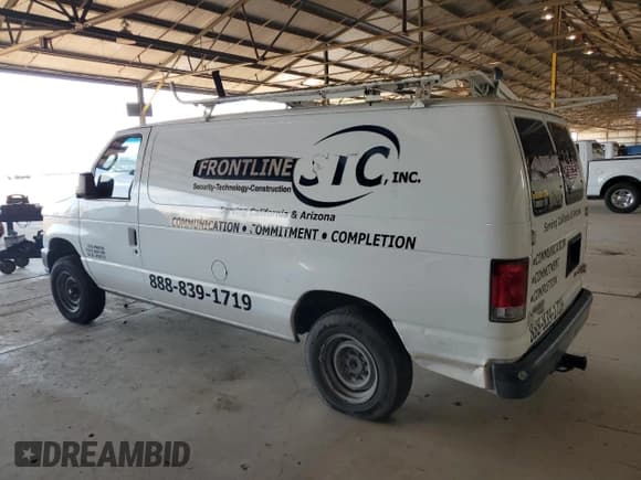 ✅ 2013 Ford Econoline Cargo Commercial • VIN: 1FTNE1EW2DDA30318 • Lot: 63671105. Listed on Copart with Not provided. Free auction sales archive from the USA and detailed vehicle history report at DreamBid. Image 2.