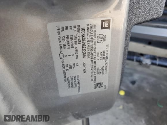 ✅ 2012 Chevrolet Silverado 1500 LT • VIN: 1GCRKSE79CZ229814 • Lot: 74907534. Listed on Copart with Not provided. Free auction sales archive from the USA and detailed vehicle history report at DreamBid. Image 12.