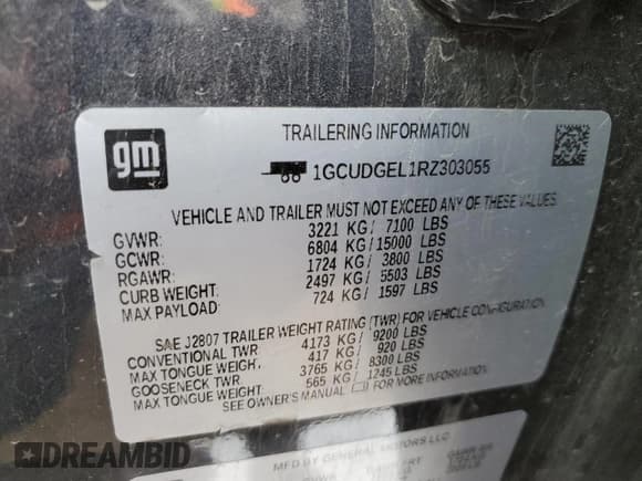 ✅ 2024 Chevrolet Silverado 1500 LTZ • VIN: 1GCUDGEL1RZ303055 • Лот: 91652165. Опубликован ранее на Copart с пробегом 53 417 миль. Бесплатный доступ к архиву аукционных продаж из США и подробный отчёт об истории автомобиля на DreamBid. Изображение 12.