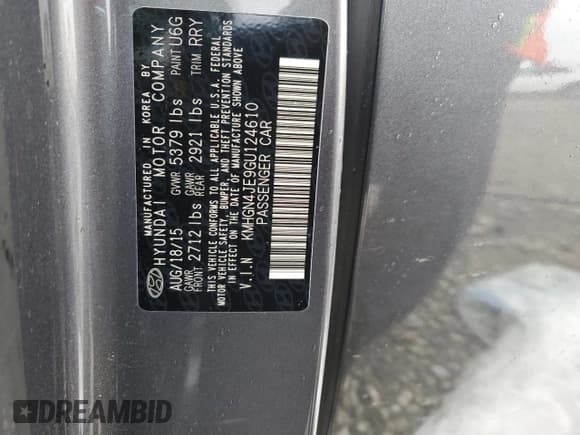 ✅ 2016 Hyundai Genesis 3.8L • VIN: KMHGN4JE9GU124610 • Lot: 78316194. Wystawiony na Copart z przebiegiem 32 645 mil. Bezpłatny archiwum sprzedaży aukcyjnych z USA i szczegółowy raport historii pojazdu na DreamBid. Zdjęcie 14.