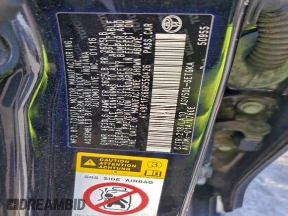 ✅ 2016 Toyota Camry XLE • VIN: 4T4BF1FK6GR550426 • Lot: 94067535. Wystawiony na Copart z przebiegiem 118 692 mil. Bezpłatny archiwum sprzedaży aukcyjnych z USA i szczegółowy raport historii pojazdu na DreamBid. Zdjęcie 13.