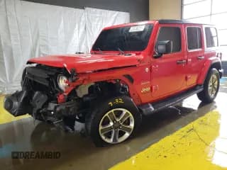 ✅ 2018 Jeep Wrangler Unlimited Sahara • VIN: 1C4HJXEG7JW249490 • Lot: 68423325. Listed on Copart with 143,335 mi. Free auction sales archive from the USA and detailed vehicle history report at DreamBid. Image 1.