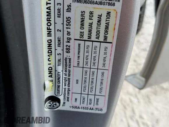 ✅ 2010 Ford Explorer XLT • VIN: 1FMEU6DE6AUB07868 • Lot: 82754985. Listed on Copart with 149,480 mi. Free auction sales archive from the USA and detailed vehicle history report at DreamBid. Image 12.