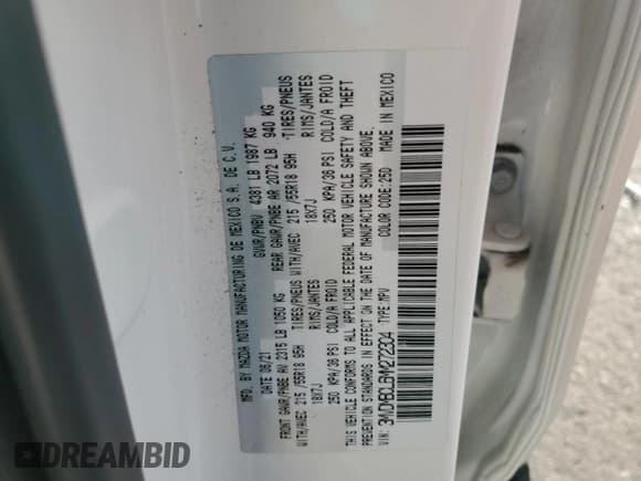 ✅ 2021 Mazda CX-30 Preferred • VIN: 3MVDMBCL6MM272304 • Lot: 84521205. Wystawiony na Copart z przebiegiem Nie podano. Bezpłatny archiwum sprzedaży aukcyjnych z USA i szczegółowy raport historii pojazdu na DreamBid. Zdjęcie 13.