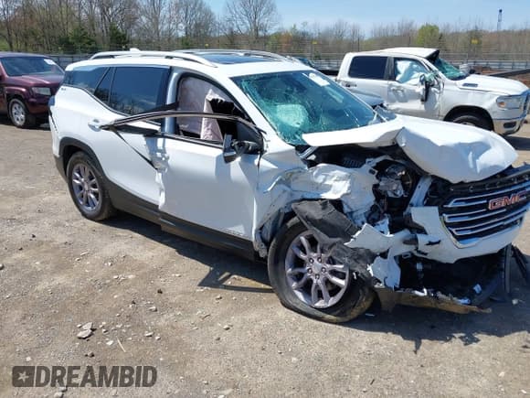 ✅ 2023 GMC Terrain SLT • VIN: 3GKALVEG6PL218217 • Lot: 41917652. Listed on IAAI with 2,462 mi. Free auction sales archive from the USA and detailed vehicle history report at DreamBid. Image 1.