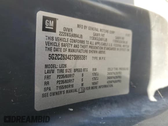 ✅ 2007 Saturn VUE V6 • VIN: 5GZCZ63427S866381 • Lot: 90216445. Wystawiony na Copart z przebiegiem 115 094 mil. Bezpłatny archiwum sprzedaży aukcyjnych z USA i szczegółowy raport historii pojazdu na DreamBid. Zdjęcie 13.