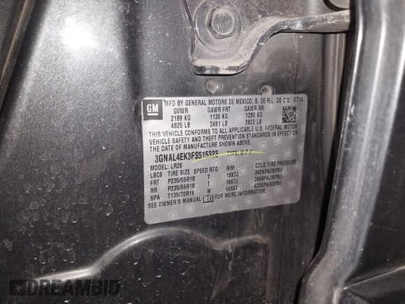 ✅ 2015 Chevrolet Captiva Sport LTZ • VIN: 3GNAL4EK3FS515323 • Lot: 41838368. Wystawiony na IAAI z przebiegiem 158 415 mil. Bezpłatny archiwum sprzedaży aukcyjnych z USA i szczegółowy raport historii pojazdu na DreamBid. Zdjęcie 9.