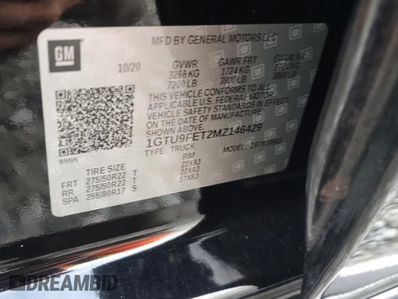 ✅ 2021 GMC Sierra 1500 Denali • VIN: 1GTU9FET2MZ146429 • Лот: 85641975. Опубликован ранее на Copart с пробегом 64 092 миль. Бесплатный доступ к архиву аукционных продаж из США и подробный отчёт об истории автомобиля на DreamBid. Изображение 12.