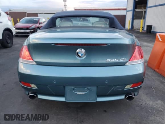 ✅ 2005 BMW 6 Series 645Ci • VIN: WBAEK73405B327613 • Lot: 70951505. Listed on Copart with Not provided. Free auction sales archive from the USA and detailed vehicle history report at DreamBid. Image 6.