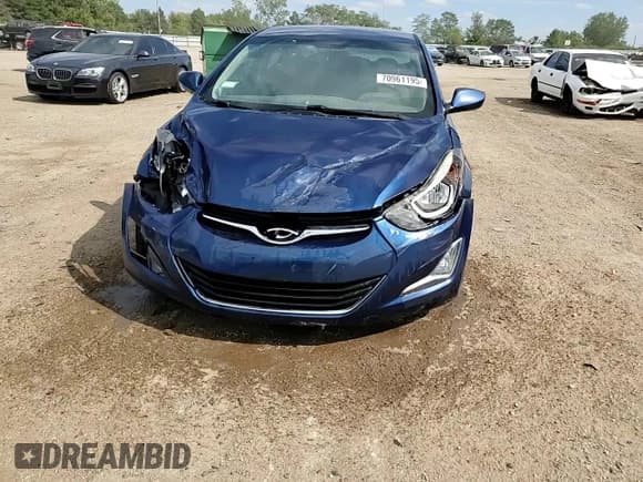✅ 2016 Hyundai Elantra SE • VIN: 5NPDH4AE7GH786548 • Lot: 70961195. Listed on Copart with 143,154 mi. Free auction sales archive from the USA and detailed vehicle history report at DreamBid. Image 13.