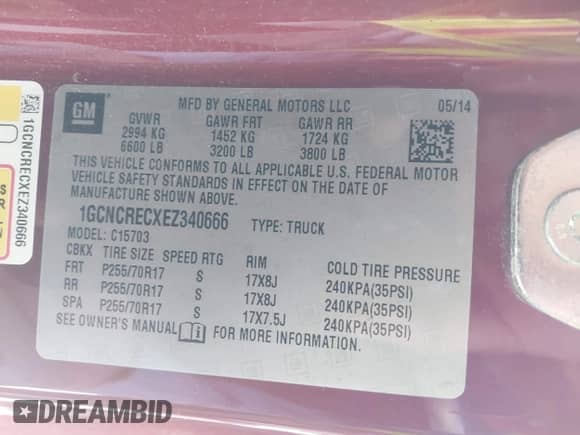 2014 Chevrolet Silverado 1500 LT с VIN 1GCNCRECXEZ340666, выставлен на аукционе IAAI как лот 42232825 с пробегом 77 678 миль миль и . История ставок и продаж доступна на DreamBid. Изображение 9.