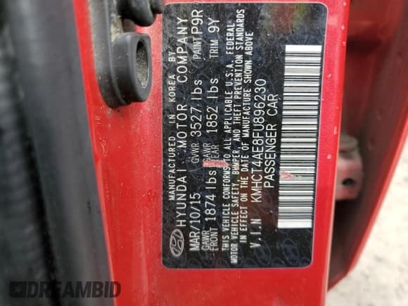 ✅ 2015 Hyundai Accent GLS • VIN: KMHCT4AE8FU896230 • Лот: 49002655. Опубликован ранее на Copart с пробегом 212 501 миль. Бесплатный доступ к архиву аукционных продаж из США и подробный отчёт об истории автомобиля на DreamBid. Изображение 12.