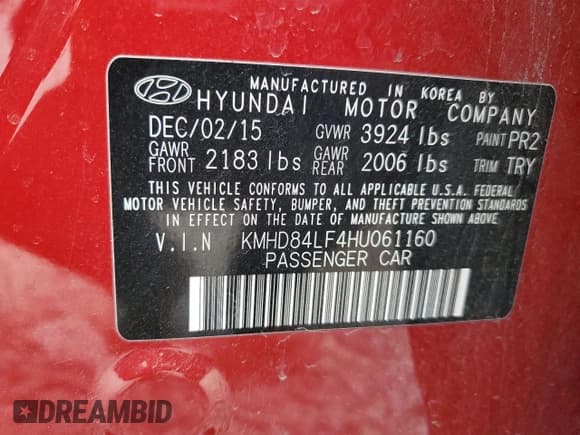 ✅ 2017 Hyundai Elantra SE • VIN: KMHD84LF4HU061160 • Lot: 87970685. Wystawiony na Copart z przebiegiem 47 902 mil. Bezpłatny archiwum sprzedaży aukcyjnych z USA i szczegółowy raport historii pojazdu na DreamBid. Zdjęcie 13.