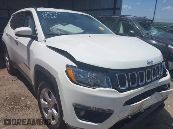 ✅ 2021 Jeep Compass Altitude • VIN: 3C4NJDBB0MT600115 • Lot: 42554350. Listed on IAAI with 68,909 mi. Free auction sales archive from the USA and detailed vehicle history report at DreamBid. Image 1.