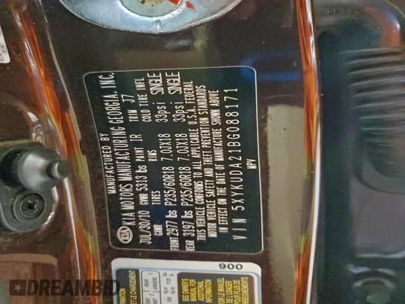 ✅ 2011 Kia Sorento EX • VIN: 5XYKUDA21BG088171 • Лот: 94440555. Опубликован ранее на Copart с пробегом 145 781 миль. Бесплатный доступ к архиву аукционных продаж из США и подробный отчёт об истории автомобиля на DreamBid. Изображение 14.