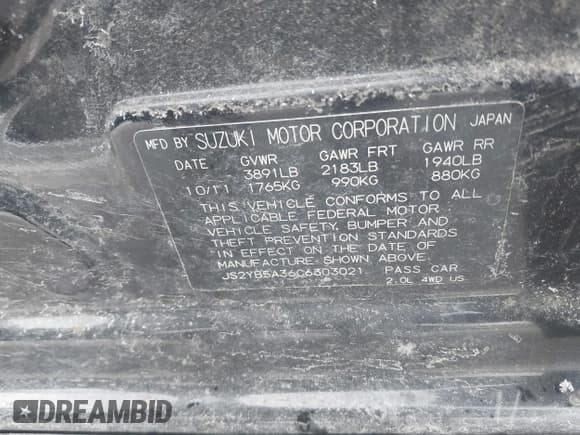 ✅ 2012 Suzuki SX4 Crossover • VIN: JS2YB5A36C6303021 • Lot: 41446779. Wystawiony na IAAI z przebiegiem 94 469 mil. Bezpłatny archiwum sprzedaży aukcyjnych z USA i szczegółowy raport historii pojazdu na DreamBid. Zdjęcie 9.