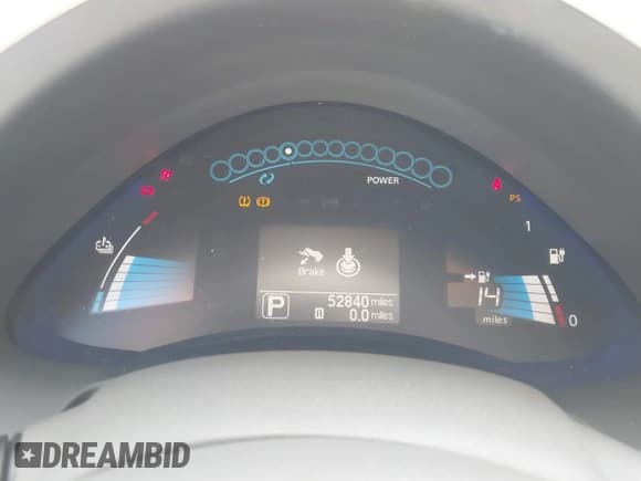 ✅ 2012 Nissan LEAF SL • VIN: JN1AZ0CP0CT016594 • Lot: 42965730. Listed on IAAI with 52,840 mi. Free auction sales archive from the USA and detailed vehicle history report at DreamBid. Image 7.